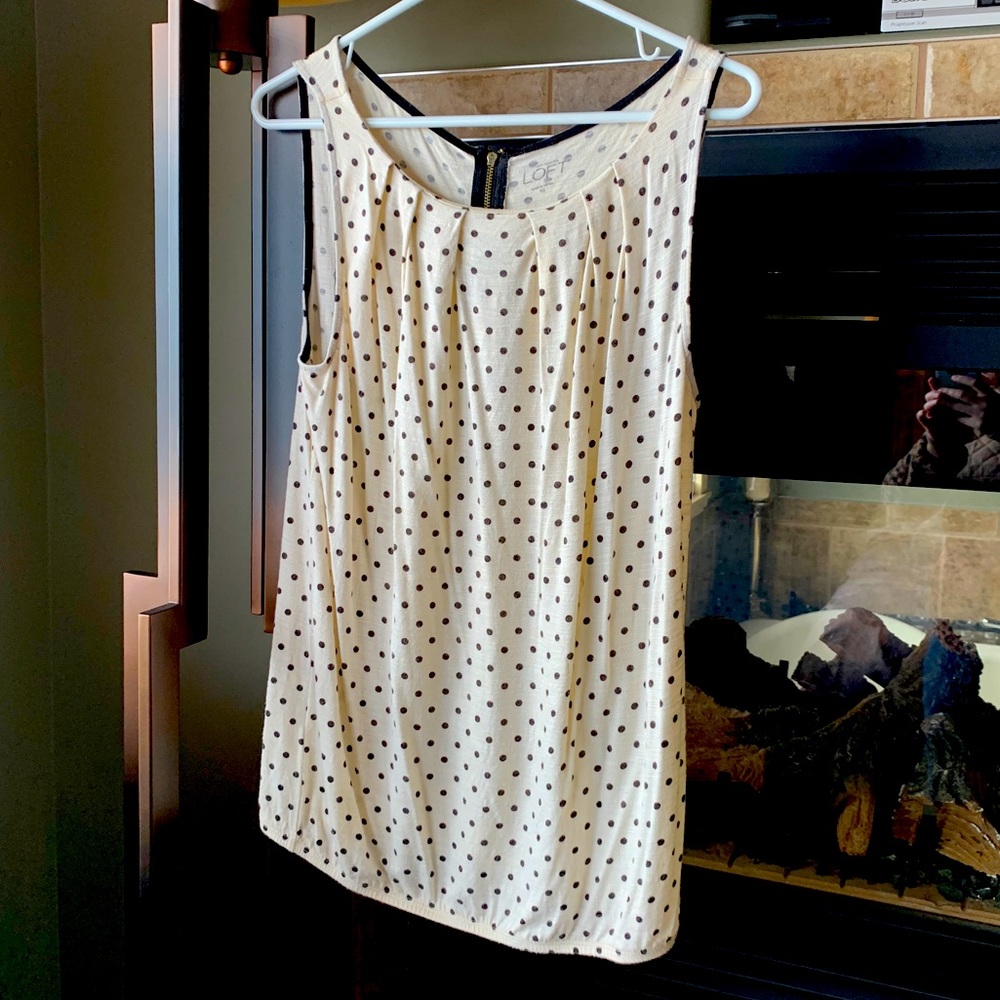 Loft Polka Dot Shell Top
